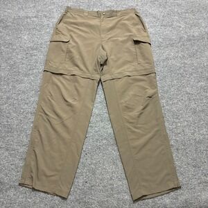 Reel Legends Mens Cargo Pants Size XL Tan Zip-Off Convertible Hiking Outdoor